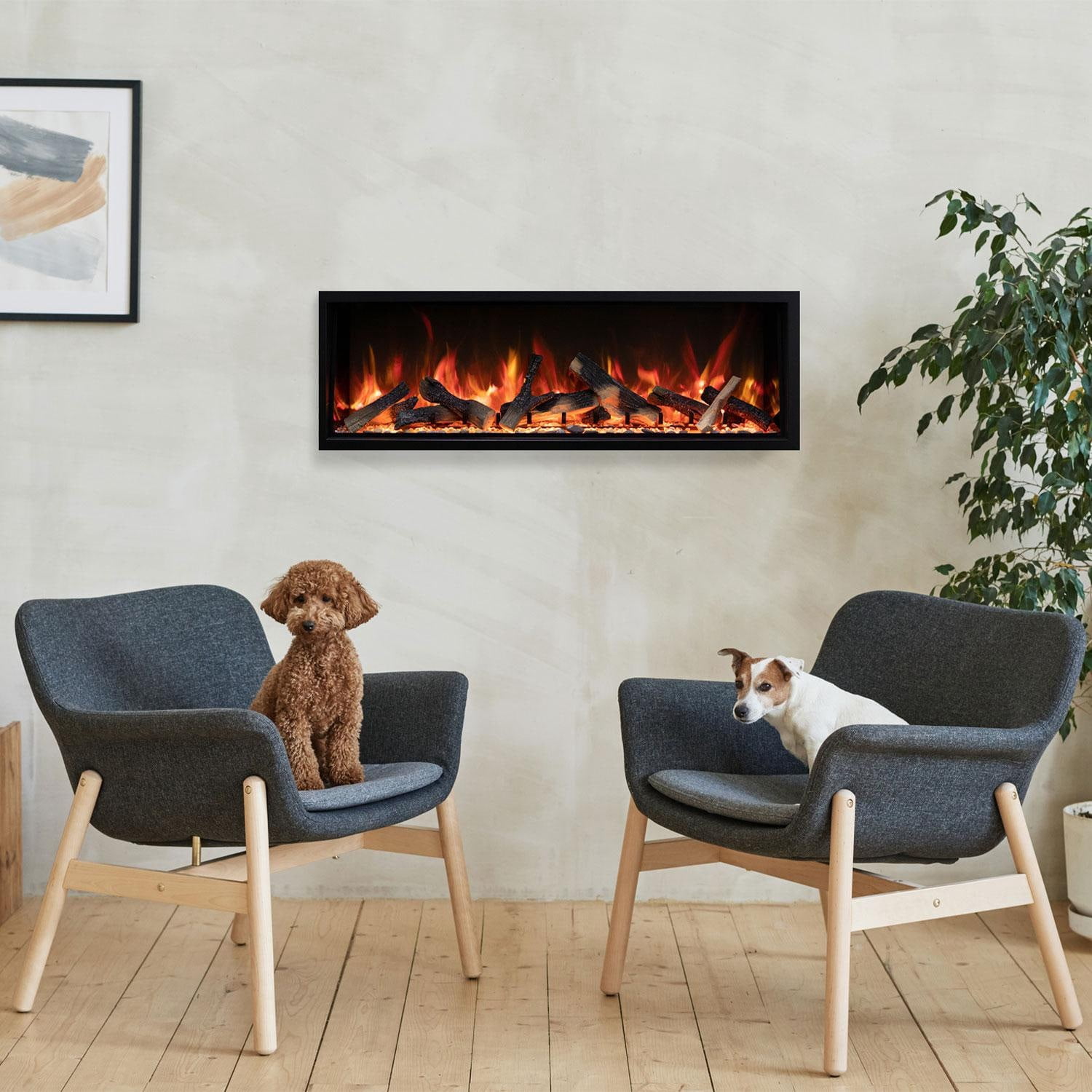 Symmetry Xtra Tall Bespoke - 50" Electric Fireplace featuring Thermostatic Remote, WiFi capable and a Selection of Media Options