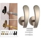 thumbnail image 3 of 2x 2 Piezas de Retención de Cortina, Ganchos en , Sujetadores de Cortinas con Tornillos, Sujetadores Decorativos de Metal para Cortinas,, 3 of 6