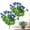 Blue, variant on 2 Pack Artificial Eucalyptus Violet Flower, Red Lotus Faux Plant for Outdoor Spring Courtyard Garden Decor, 2 Stems