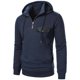thumbnail image 5 of Sudadera con capucha para hombre, de colores sólidos, informal, con capucha, de manga larga, con bolsillo falso, para ejercicio, blusa de poliéster para hombre, 5 of 6