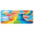 thumbnail image 1 of Cartoon Kitchen Mat, Rainbow Sky with Balloons Hearts Colors Romantic Love Valentines Day Spring Theme, Plush Decorative Kitchen Mat with Non Slip Backing, 47" X 19", Multicolor, by Ambesonne, 1 of 1