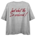 thumbnail image 3 of Dr Pepper Just What the Dr. Ordered Crew Neck Short Sleeve Gray Heather Women's Crop Top-Large, 3 of 4