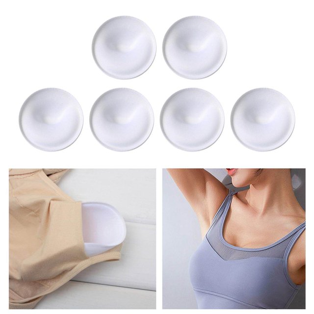 fastboy 6Pcs Bra Pads Inserts Sew in Removable Push up for Swimsuit Sports Bra White