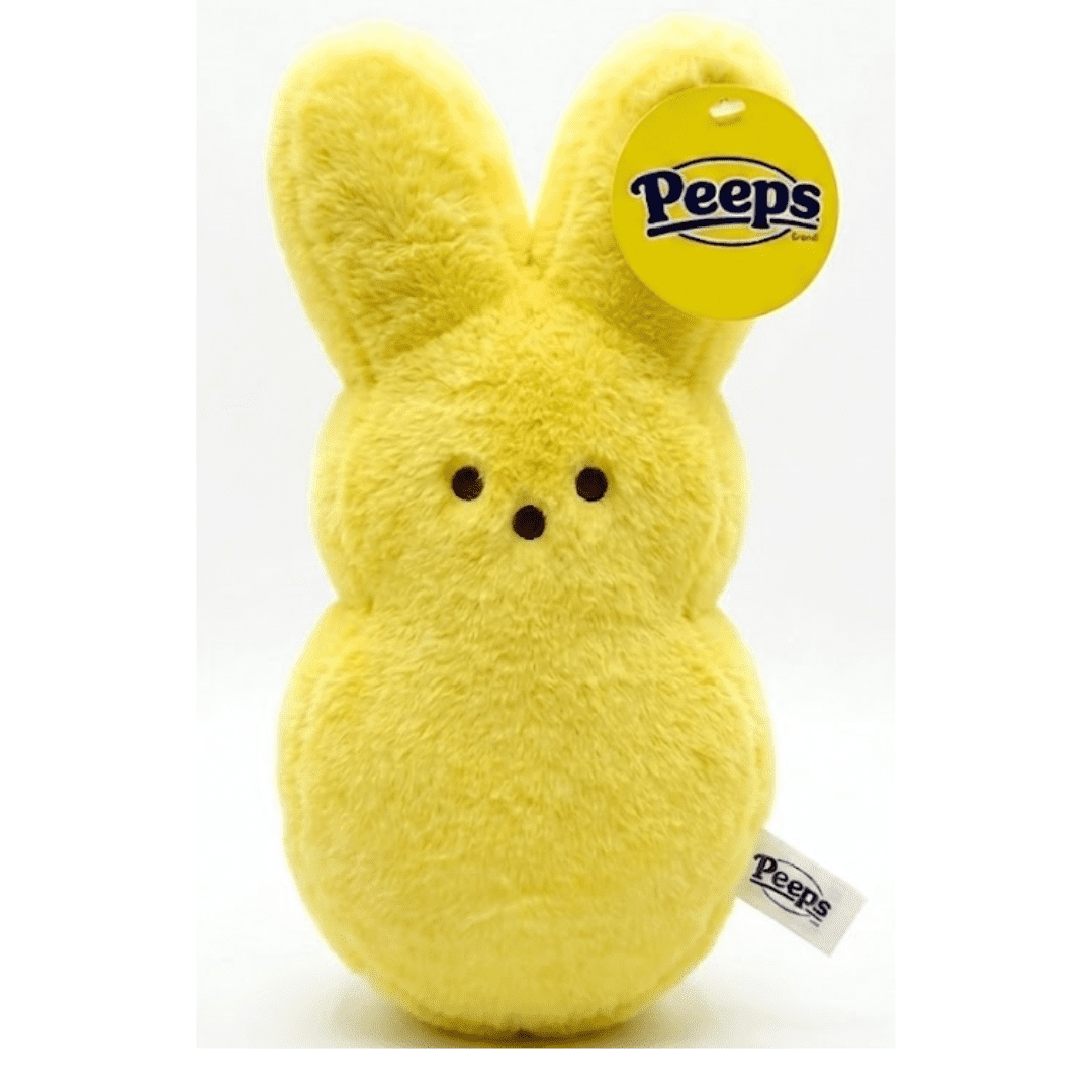 Official Jumbo Peeps Bunny Plush Toy, 38 Inch, Rainbow Stripes