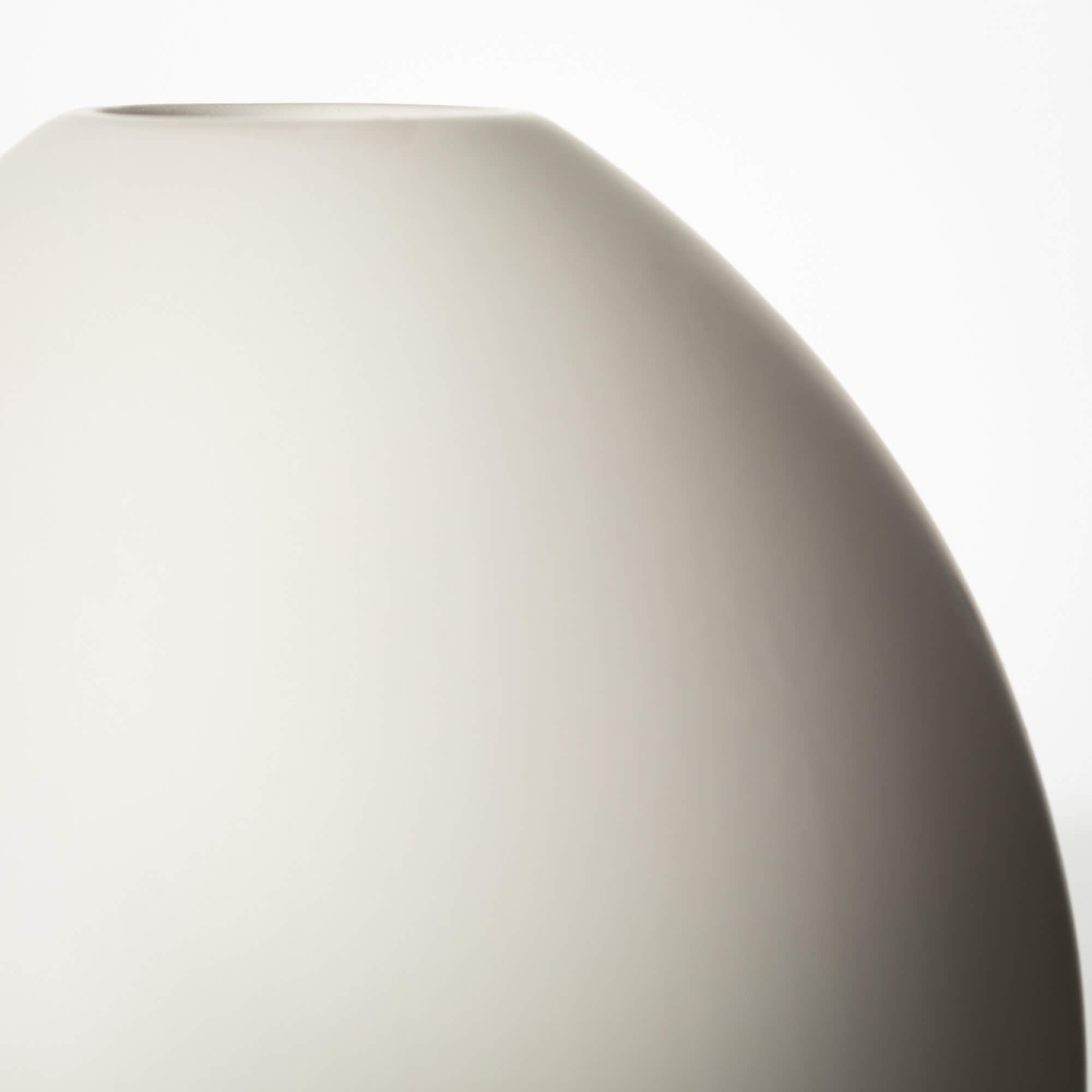 Sullivans 7.5" Modern Matte Ivory Oval Vase, Ceramic
