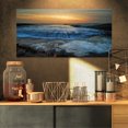 thumbnail image 1 of Plage avec Vagues Blanches Éclatantes - Impression sur Toile d'Art Moderne de Plage, 1 of 3