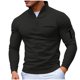 thumbnail image 2 of pstuiky camisetas de manga larga para hombre, Top a cuadros de cuello alto y manga larga con media cremallera de color liso para hombre camisetas de hombre xxxl, 2 of 8