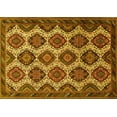thumbnail image 1 of Ahgly Company Machine Washable Indoor Rectangle Persian Yellow Traditional Area Rugs, 8' x 12', 1 of 4