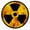 Unframed, variant on Art.com Nuclear Sign Art Print by argus456, 24" x 24"
