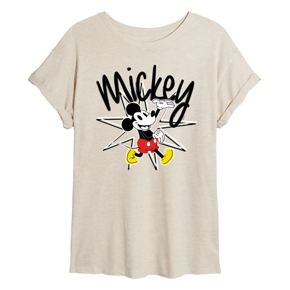 Disney - Mickey Star Burst - Juniors Ideal T-Shirt