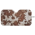 thumbnail image 3 of Xixirimido Windshield Sun Shade for Car SUV Truck Foldable Sunshade for Car Windshield Block UV Rays Keep Your Vehicle Cool Car Interior Accessories, Brown Cow Print, 3 of 8
