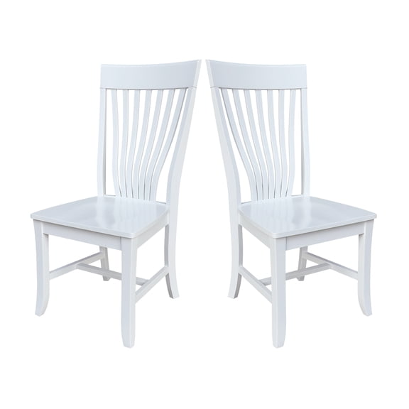 International Concepts Set of Two Amanda Dining Chairs, White