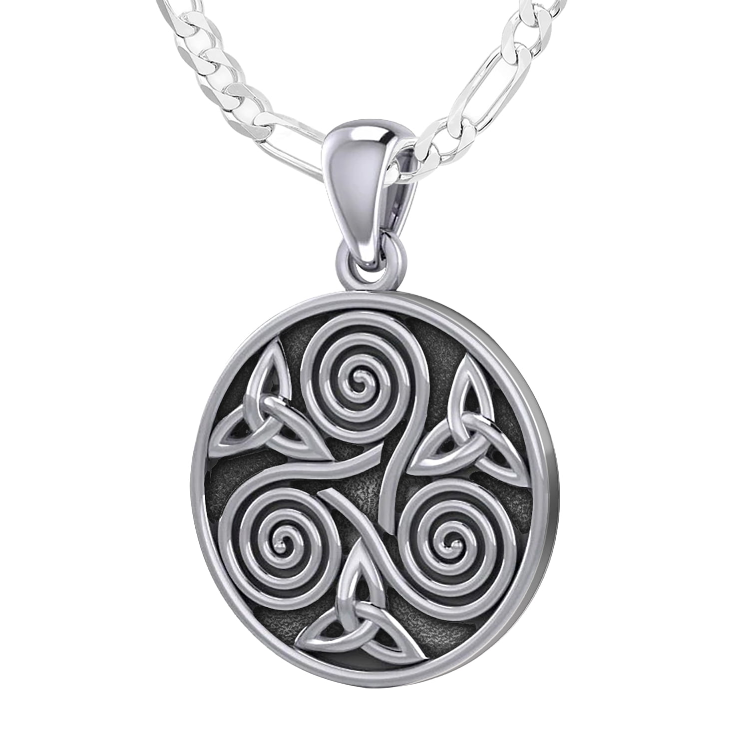 LARGE CELTIC,IRISH,TRINITY KNOT PENDANT & NECKLACE OTHER NECKLACE CHOICES 