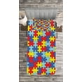 thumbnail image 3 of Ambesonne Cartoon Quilted Bedspread Set 2 Pcs, Colorful Game Pieces, Twin Size, Multicolor, 3 of 3