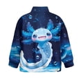 thumbnail image 5 of Uorisanigo Blue Axolotl Girls Half Zip Sweatshirt Oversized Long Sleeve Zipper Sweatshirt School Drop Shoulder Pullover Top Fall Fashion Outfits Clothes Quarter-Zip Pullover Jacket, 5 of 7