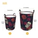 thumbnail image 3 of Balery Roses Skulls Cesta de ropa redonda con asas, impermeable, independiente, para ropa, juguetes, dormitorio y familia-Small, 3 of 6
