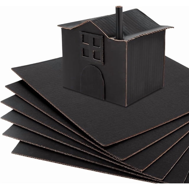 Paquete de 30 láminas de cartón corrugado negro, cuadradas de 30 x 30 cm (11,8 x 11,8 pulgadas), planas, de relleno, para embalaje, envíos y mudanzas. 2 mm de grosor.