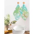 thumbnail image 2 of Easter Kitchen Dish Towels for Drying Dishes Set of 4, Spring Bunny Silhouette Blue Green Gradient Waffle Weave Microfiber Hand Tea Bathroom Towels Quick Dry & Absorbent Towel 12x12, 2 of 7