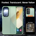 thumbnail image 2 of for Samsung Galaxy A35 5G Case Matte,[Frosted Translucent] Samsung A35 5G Case with [Tempered Glass Screen Protector][Silky Touch][12FT  Grade] Galaxy A35 5G Phone Case (Green), 2 of 11