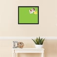 thumbnail image 3 of PinPix ArtToFrames 18x15 Custom Cork Bulletin Board Green Chevron   Poster Board Has a Fabric Style Canvas Finish, Framed in Satin Black (PinPix-518), 3 of 5