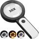 thumbnail image 1 of 30X Handheld Magnifying Glass, Illuminated Loupe, High Power Handheld Lighted Magnifier, 1 of 1