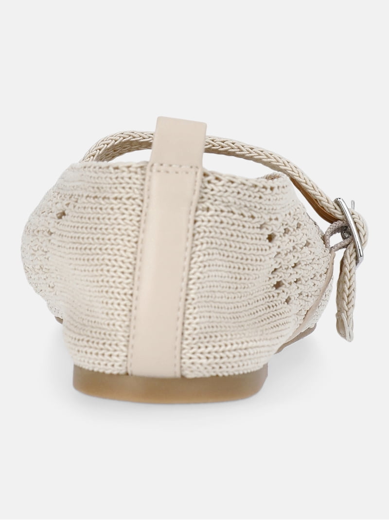 No Boundaries Crochet Mary Jane Flats, Women's - Walmart.com