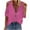 Hot Pink, variant on Fesfesfes T Shirt for Women Fashion Women's Short Sleeve V-Neck Solid Casual Elastic Knitted Comfy Blouse Workout Shirts for Women Loose Fit M(US:6)