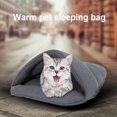 thumbnail image 1 of EIMELI Thick Fleece Warm Dog Cat Tent Cave Nest Bed Slipper Shape Pet Sleeping Bag, 1 of 10