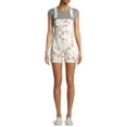 thumbnail image 2 of No Boundaries Juniors' Floral Shortalls, 2 of 6
