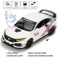 thumbnail image 4 of Diecast Car 1/32 for Honda Civic Type-R Model Car Pull Back Toy Car with Light and Sound Model Vehicles for Boys Girls Gift,Gift for Kids,A1, 4 of 7