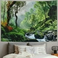 thumbnail image 2 of PRATYUS Rainforest Landscape Tapestry Wall Hanging Green Forest Tapestry Road Trees Tapestry Nature Scenery Misty Tapestry for Bedroom Living Room (Green, Multi Size) Painting, 2 of 6
