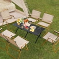 thumbnail image 2 of Aluminum Folding Camping Table, Portable Foldable Picnic Table, Outdoor Lightweight Roll-up Camping Table, Collapsible Camp Table for Beach,Party, Patio, BBQ, Travel, Backyard, 2 of 8