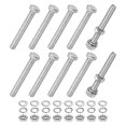 thumbnail image 1 of Uxcell 10-Pack Tornillo de Cabeza Hexagonal con Tuercas, Arandelas Planas y de Bloqueo M5x40mm, 1 of 6