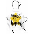 thumbnail image 1 of Motivational Apron Instructive Motto Yellow Toned Star Background Brush Style Letter Grunge, Unisex Kitchen Bib Apron with Adjustable Neck for Cooking Baking Gardening, Yellow Black, by Ambesonne, 1 of 3