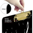 thumbnail image 4 of 12.5"x9" Keys Musical Clipboards, Standard A4 Letter Size Nursing Clipboard with Low Profile Metal Clip Decorative Clip Board for Office Supplies,Gold, 4 of 7