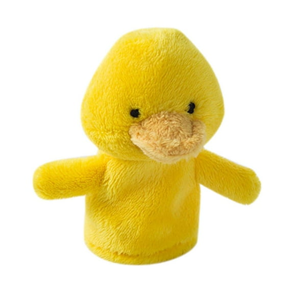 LeeQinersw Cartoon Animal Finger Puppet Baby Plush Toys for Children Lovely Kids Plush Toys Yellow duck