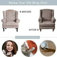 thumbnail image 6 of ATJIA Wing Chair Slipcovers 2 Pieces Stretch Wingback Chair Covers Sofa Slipcover Printing Wingback Armchair Slipcovers, 6 of 7