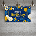 thumbnail image 6 of Blue Yellow Happy Birthday Banner with Balloons Gifts Stars Party Decoration Backdrop for Birthday Party Photography Props Celebrations Decorations, 6 of 8