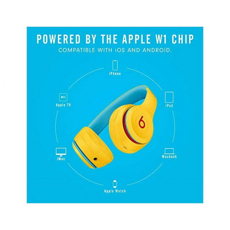Beats Solo3 Wireless On-Ear Headphones - Club Yellow (Latest Beats Solo3 Wireless On-Ear Headphones - Club Yellow (Latest