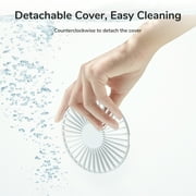 JISULIFE Handheld Portable Fan [20H Max Cooling Time] Mini Hand Fan, 4000mAh USB Rechargeable Personal Fan, Battery Operated Small Fan with 3 Speeds for Travel/Commute/Makeup/Office-White
