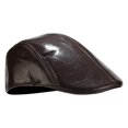 thumbnail image 2 of ZenCart Men Hat Vintage Style Solid Color Smooth Faux Leather Advanced Hat Mid-aged Men Beret Cold Weather Hiking Traveling Cap English Newsboy Cap, 2 of 8