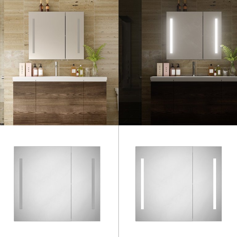 Bathroom Mirror Cabinet, Wall Mounted Storage Cabinet Medicine Cabinet –  homfafurniture