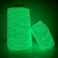 thumbnail image 3 of Hilo fluorescente LAZZEL que brilla en la oscuridad, cambia de color verde fluorescente, reflectante para crochet y manualidades, poliéster hipoalergénico, 49,6 cm de largo., 3 of 5