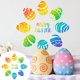 thumbnail image 1 of Pegatinas decorativas de huevos de Pascua, calcomanías de huevos coloridas para ventanas, paredes y decoración de fiestas en el hogar, 1 of 6