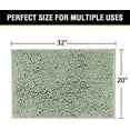 thumbnail image 2 of Microfiber Bath Rugs Chenille Floor Mat Ultra Soft Washable Bathroom Dry Fast Water Absorbent Bedroom Area Rugs, 20 x 32 - Inch, Sage, 2 of 6