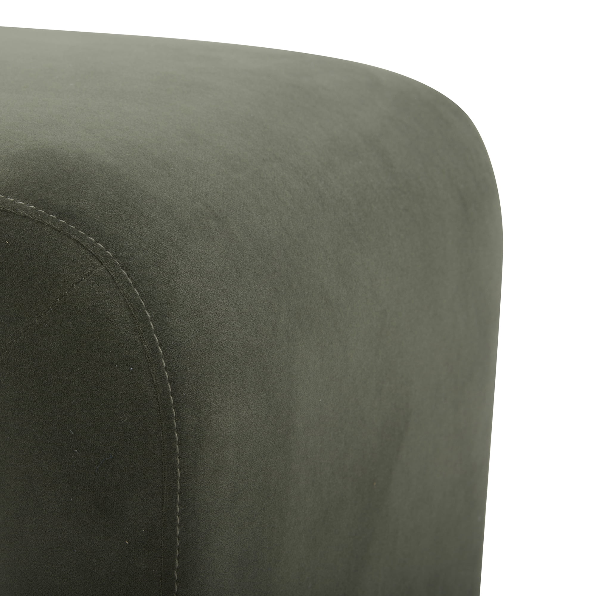 Better Homes & Gardens Juliet Velvet Waterfall Ottoman, Olive