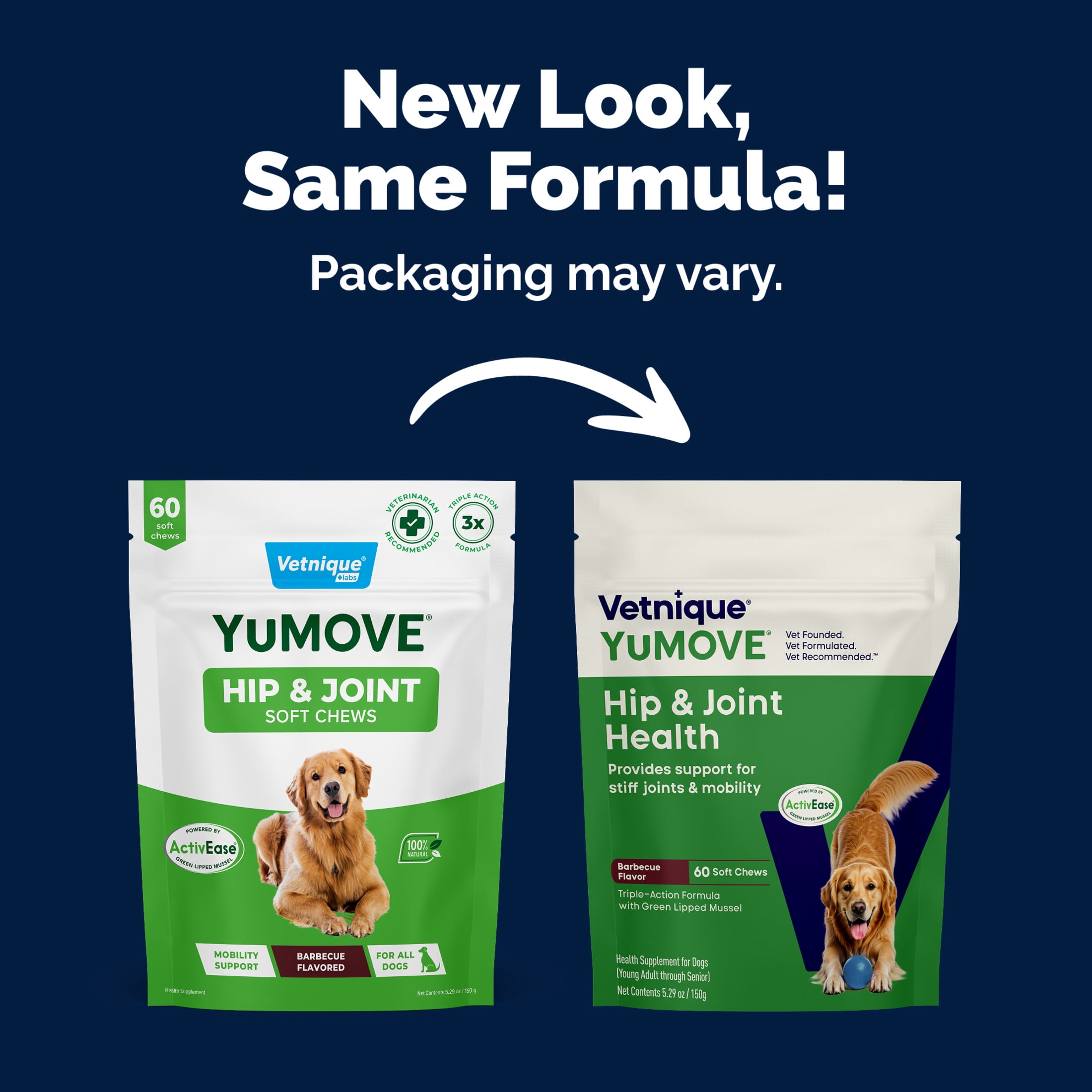 YuMOVE Adult Dog Hip & Joint Supplement Chews Green Lipped Mussel 60 count