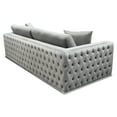 thumbnail image 5 of Envy Sofa in Platinum Grey Velvet with Tufted Outside Detail and Silver Metal Trim by Diamond Sofa, 5 of 8