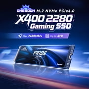 KingSpec ONEBOOM 512GB X400 NVMe PCle Gen4, M.2 2280 Internal Gaming SSD Solid State Drive -Up to 7400 MB/s -Compatible with PS5, PCs, Laptops