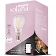thumbnail image 2 of Bulbrite Solana 2-Pack A19 Wifi Connected Edison Filament Led Smart Light Bulb, Clear, 2 of 5